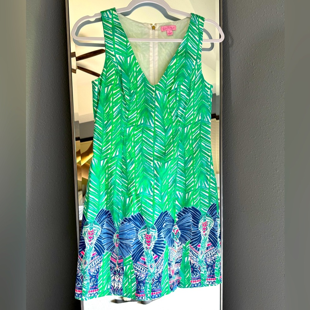 Lilly Pulitzer Tandie Shift Toucan Costa Verde Elephant Dress